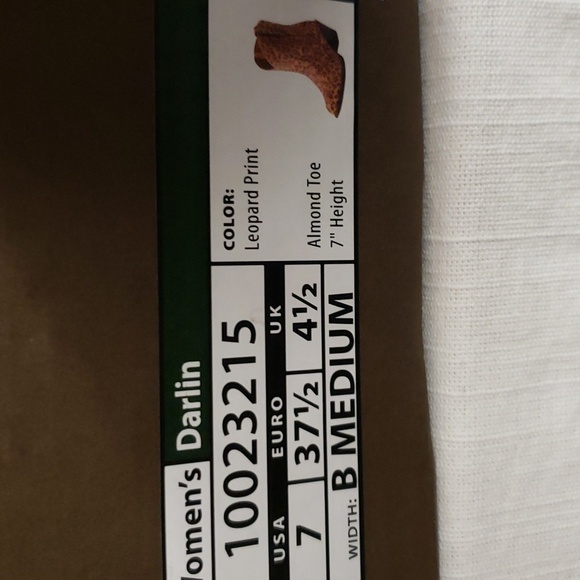 Ariat Leopard Print 7" leather Ankle boot, size 7B - Picture 7 of 7